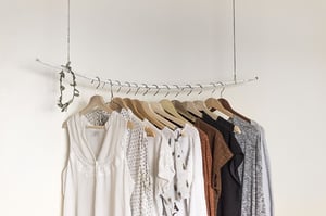 Clothes hanging up