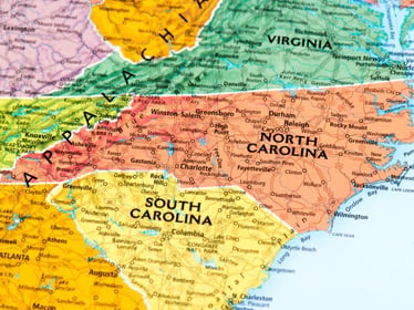 north carolina map